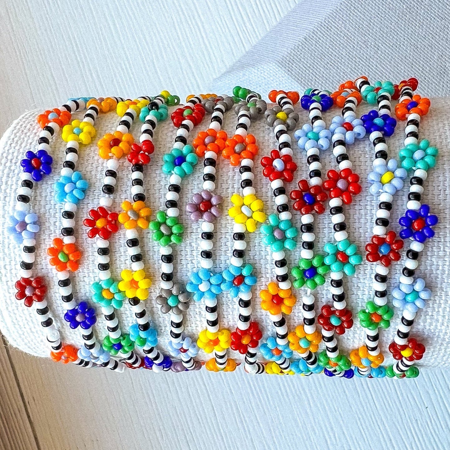 Bright Daisy Bracelets - Stones + Paper