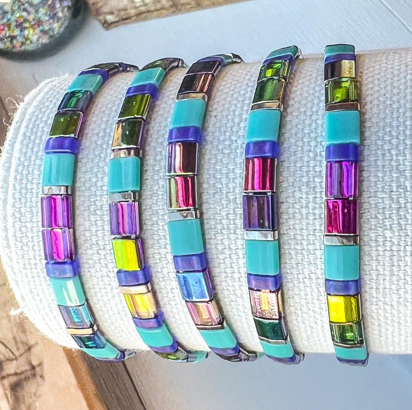 Miyuki Bead Bracelet – Handmade Colorful Stretch Boho Design