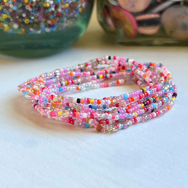 Pixie Dust Seed Bead Stretch Bracelets - Stones + Paper