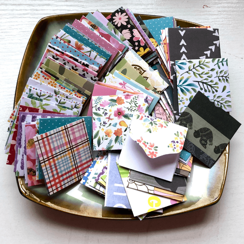 Super Mini Square Patterned Envelopes and Note Cards - Stones + Paper