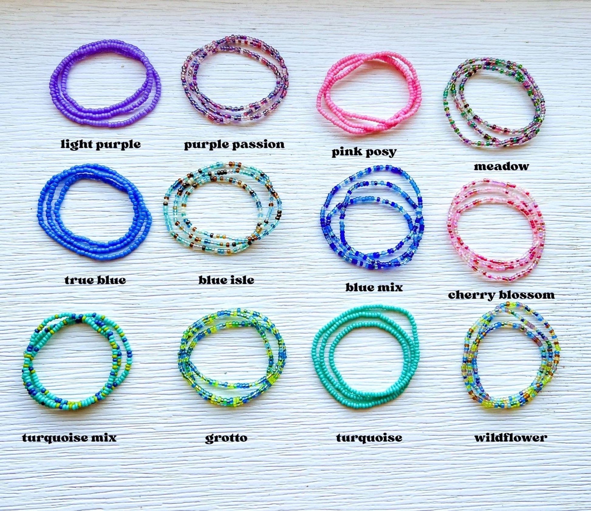 Beaded Beach Necklace – Waterproof Stretch Boho Resort Jewelry - Stones + Paper