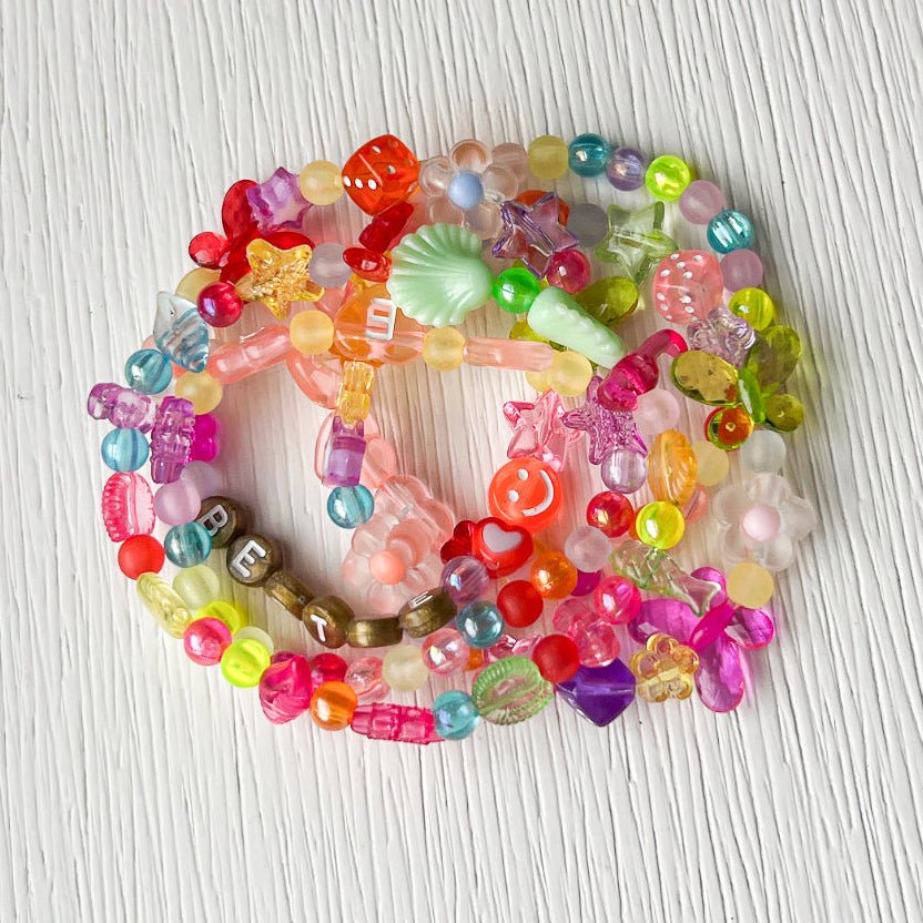 Colorful Bead Bracelet Session - Stones + Paper