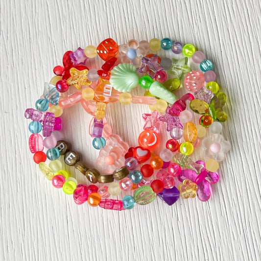 Colorful Bead Bracelet Session - Stones + Paper