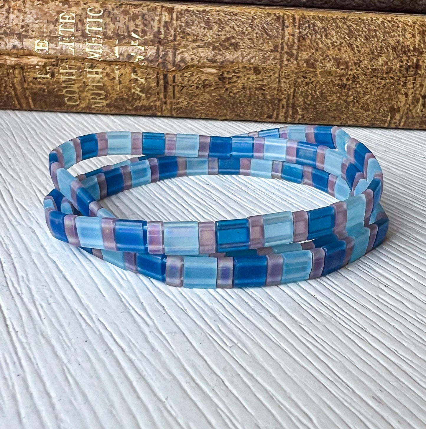 Handmade Bead Bracelet – Colorful Glass Beads in Coastal Wrap Style