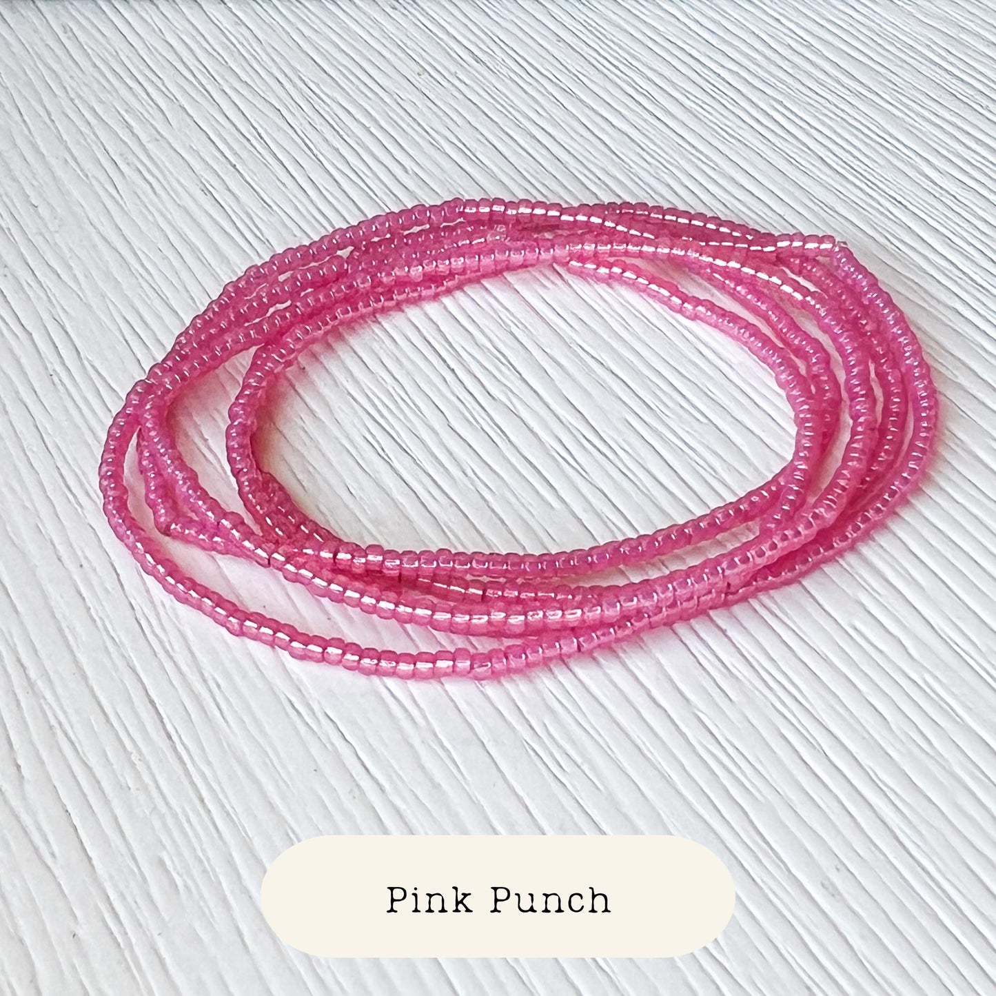 Seed Bead Bracelet – Pink Lavender Elastic Stretch Boho Set