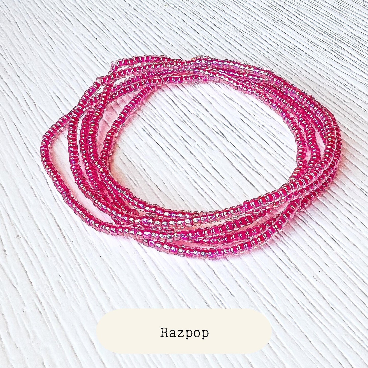Seed Bead Bracelet – Pink Lavender Elastic Stretch Boho Set