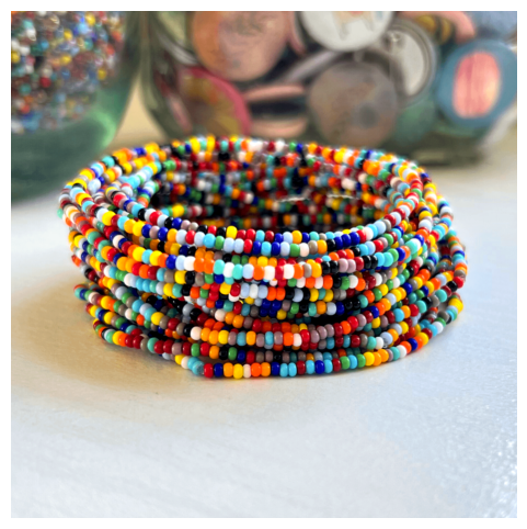Multi Color Seed Bead Stretch Bracelets - Stones + Paper