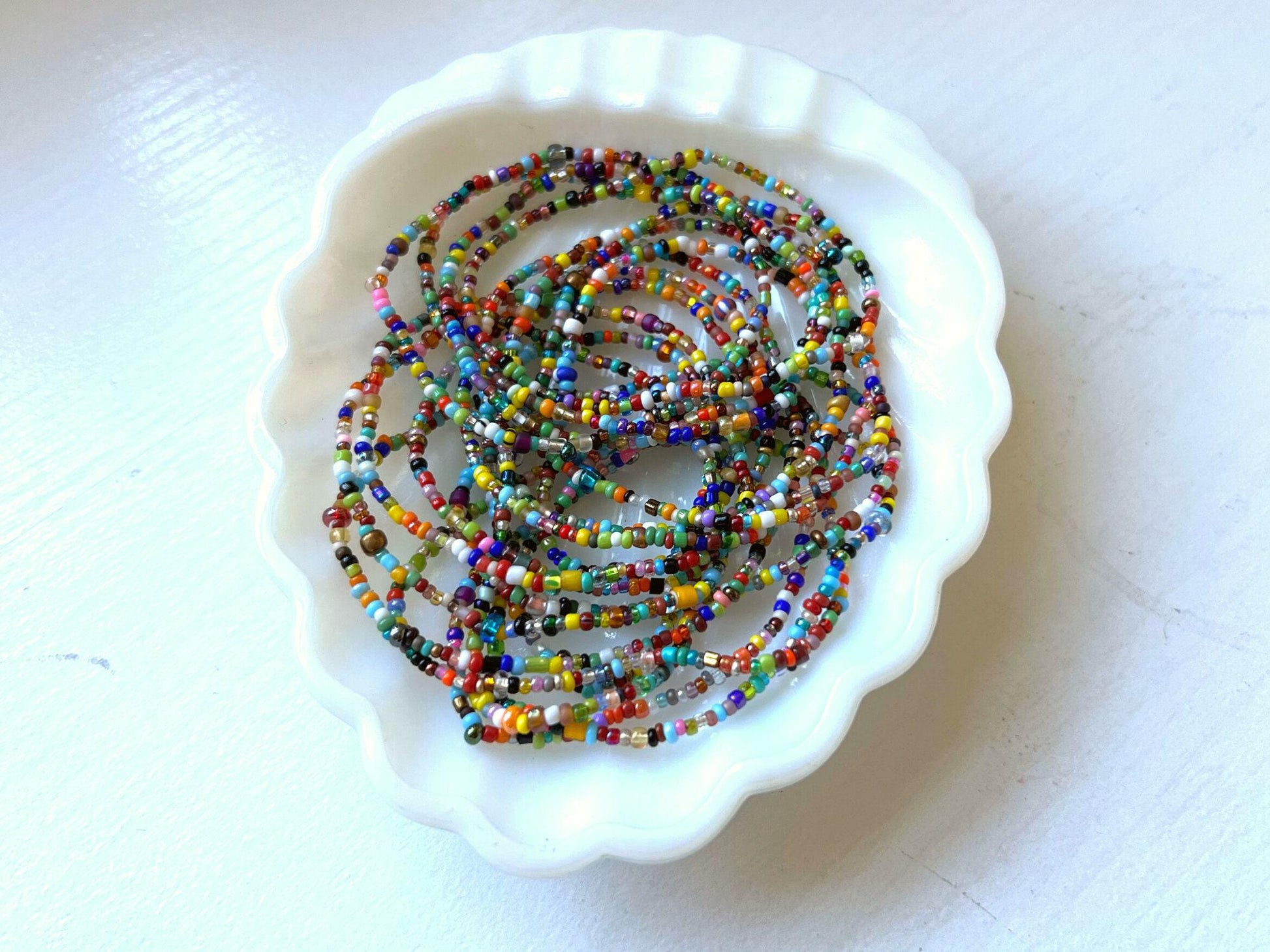 Seed Bead Bracelet – Handmade Colorful Bohemian Birthday Gift - Stones + Paper
