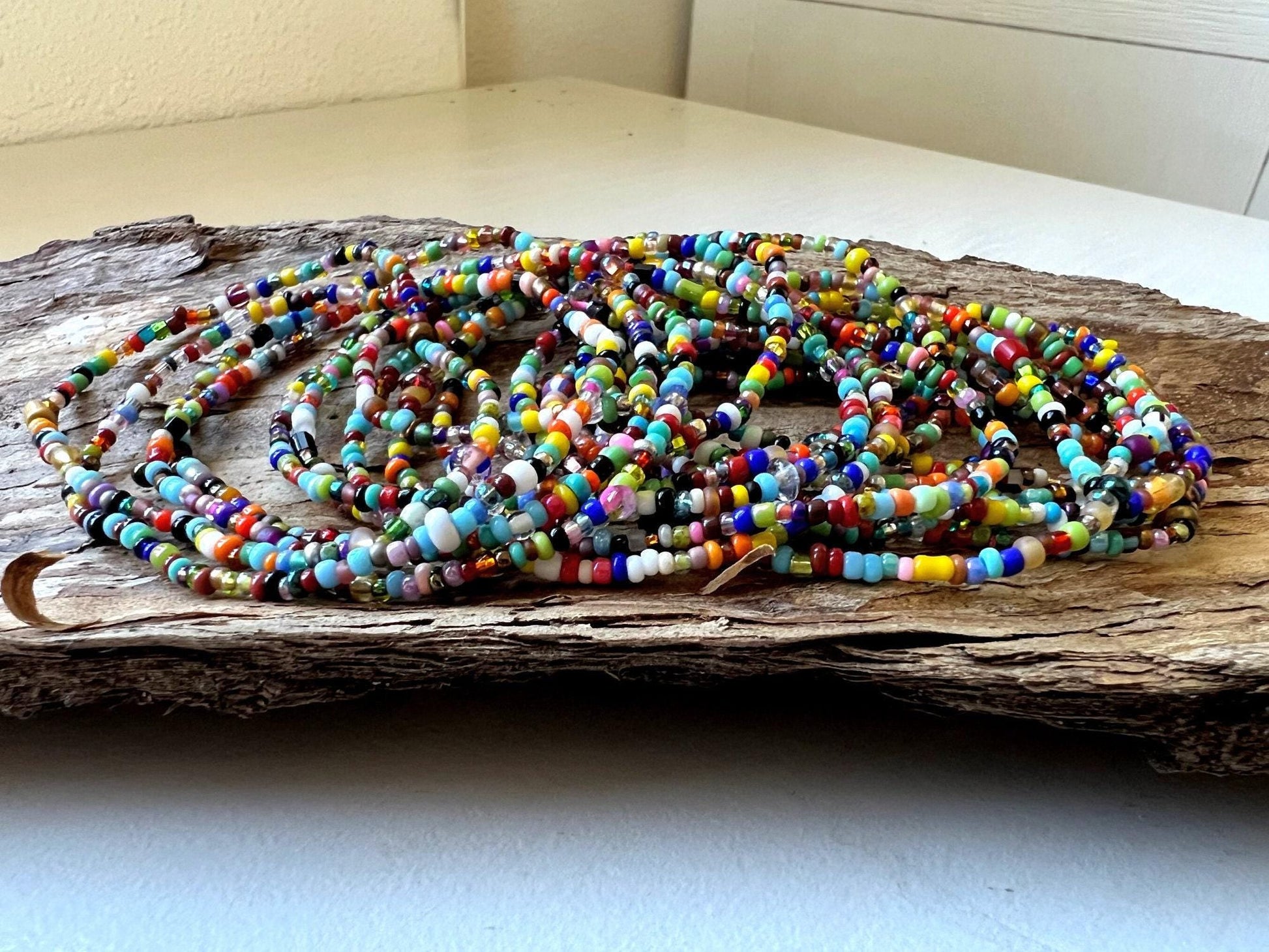 Seed Bead Bracelet – Handmade Colorful Bohemian Birthday Gift - Stones + Paper