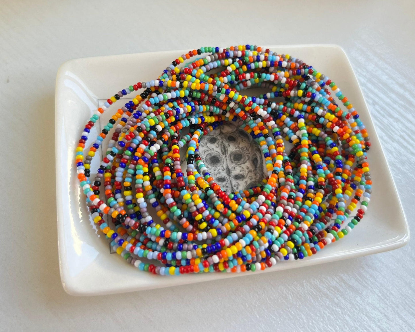 Seed Bead Bracelet Set – Stackable Stretch Boho Festival Jewelry - Stones + Paper