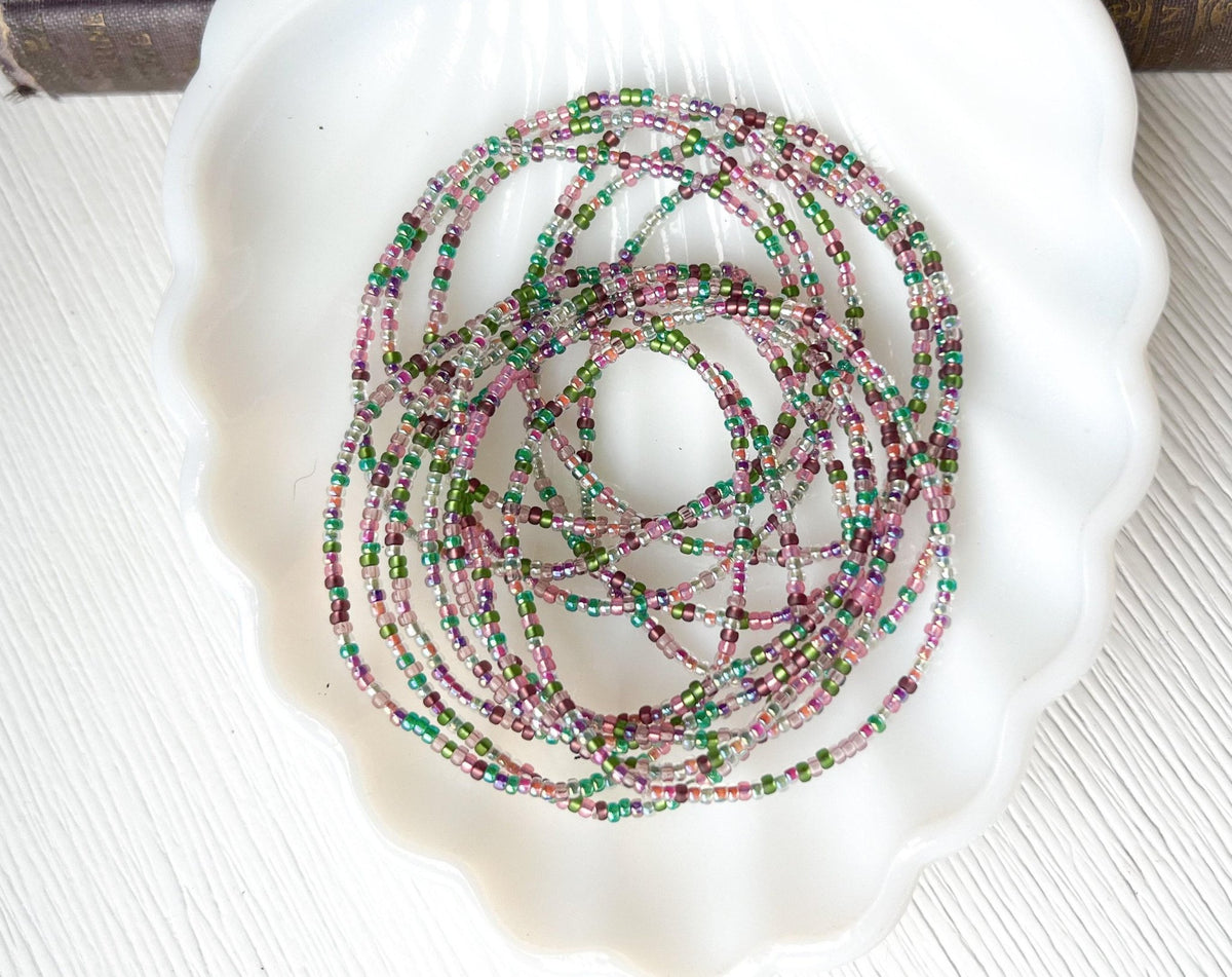 Seed Bead Bracelet – Stretch Friendship Gift Handmade Boho Stackable - Stones + Paper
