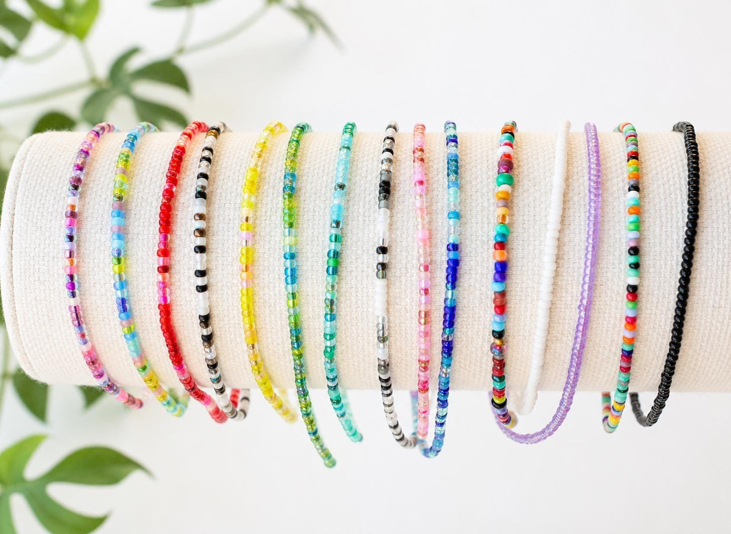 Seed Bead Necklace – Handmade Glass Choker Boho Minimalist Jewelry - Stones + Paper