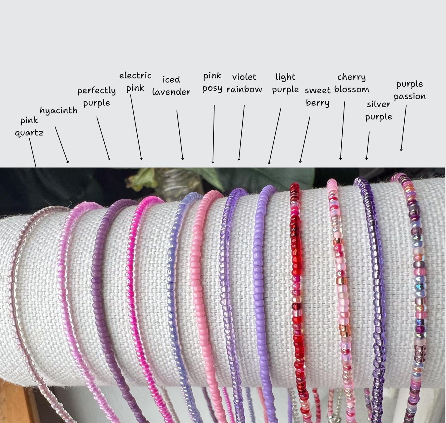 Seed Bead Necklace – Handmade Tiny Glass Beads Delicate Layering - Stones + Paper