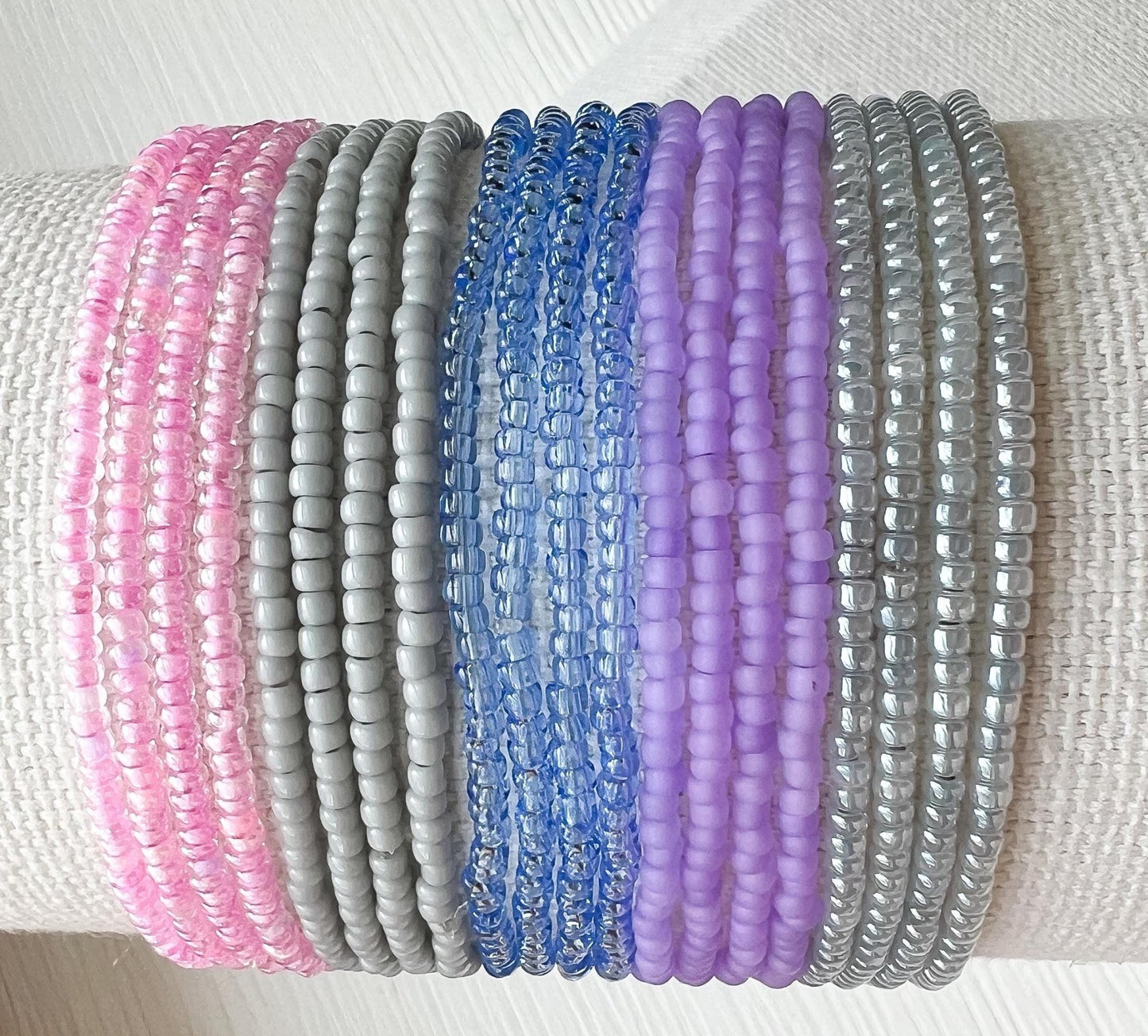 Tiny Bead Bracelet Set – Matching Friendship Gift for Sorority Sisters - Stones + Paper