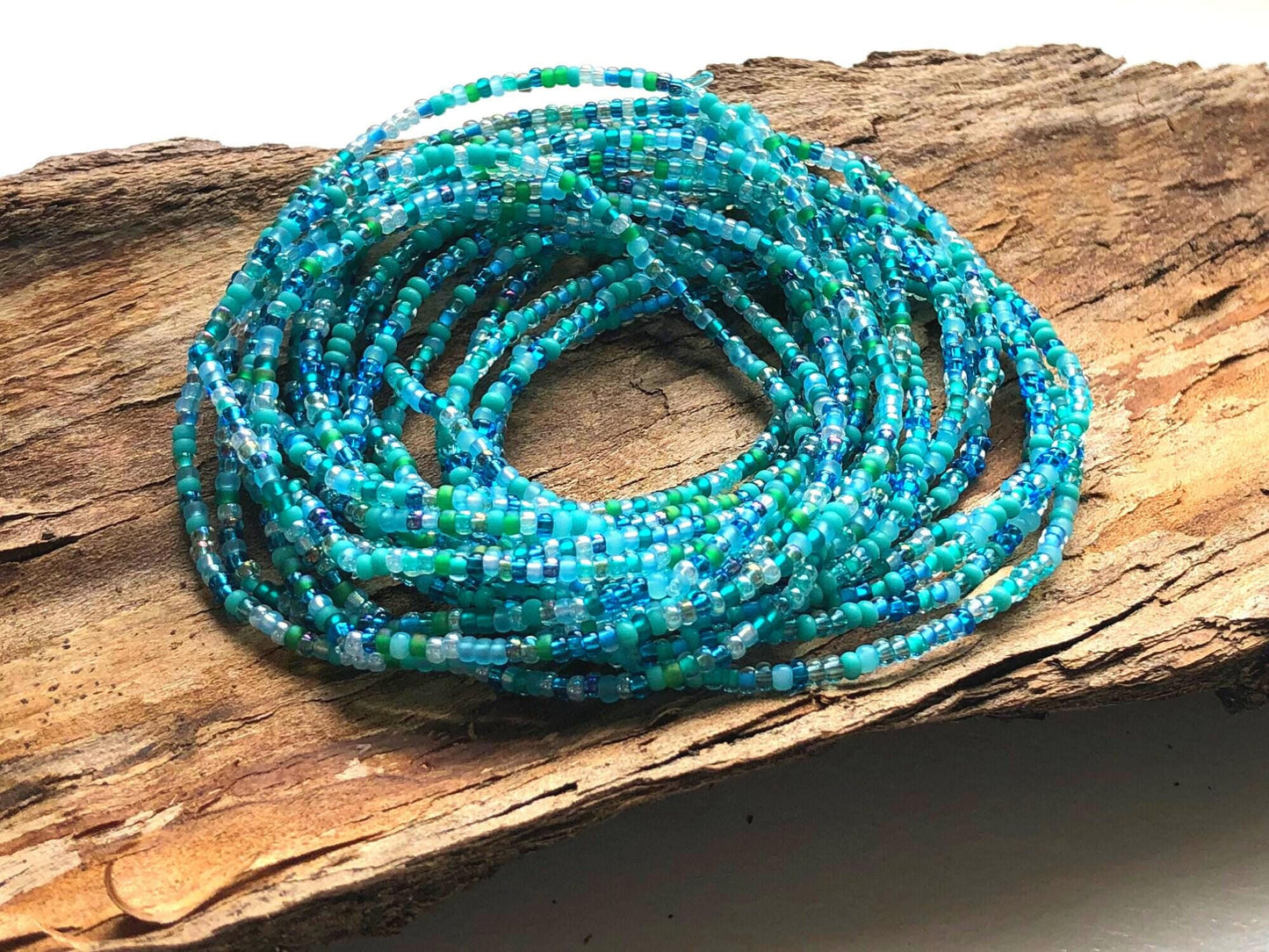 Turquoise Seed Bead Bracelet – Stackable Bohemian Jewelry for Women - Stones + Paper