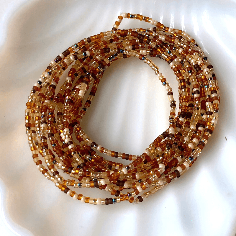 Golden Grains Seed Bead Bracelets - Stones + Paper