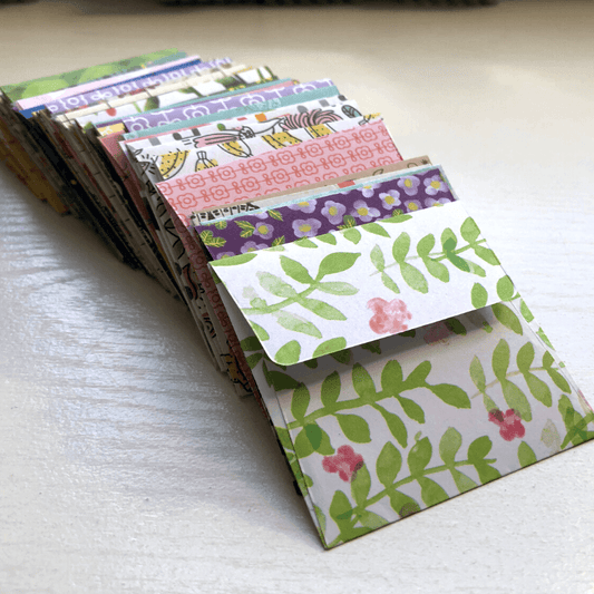 Mini Square Patterned Envelopes and Note Cards - Stones + Paper