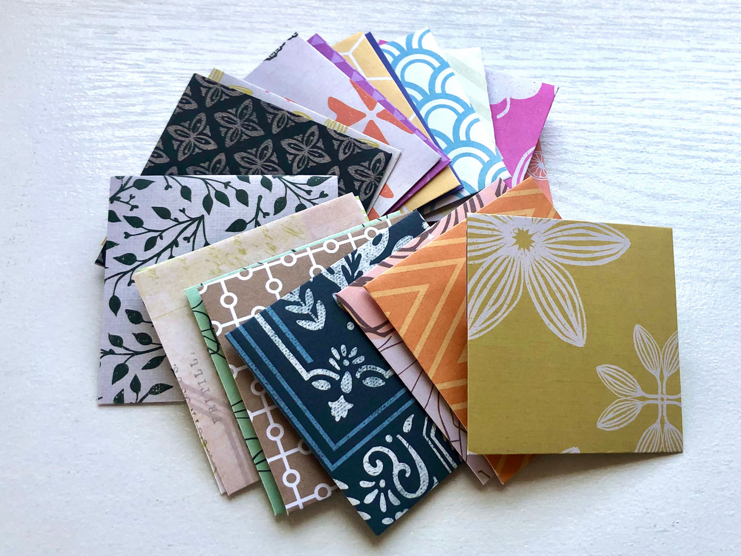 Mini Square Patterned Envelopes and Note Cards