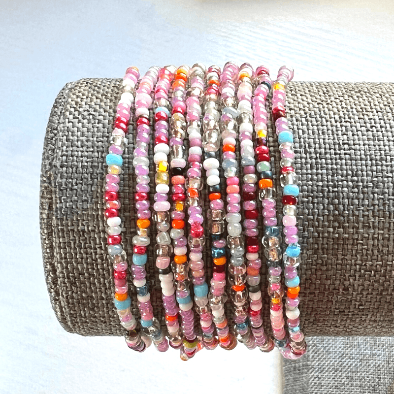 Pixie Dust Seed Bead Stretch Bracelets - Stones + Paper